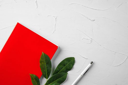 Blank paper letter with plant branch, copy space. High quality photo