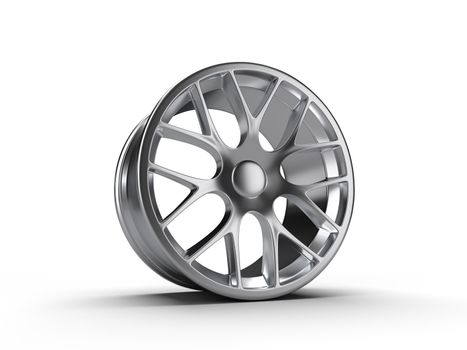 Steel disks for a car 3D rendering illustration.