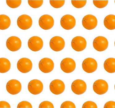 Colorful fruit pattern of fresh orange slices on background. From top view