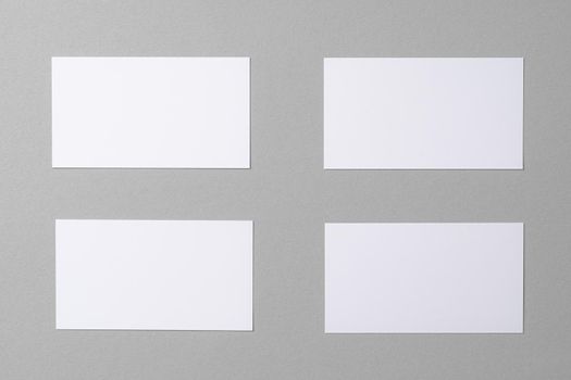 Business mock up cards with copy space on grey background