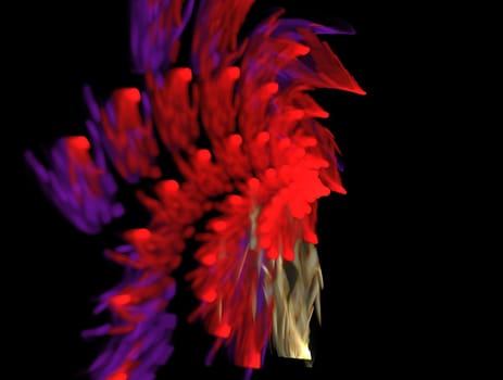 Imaginatory lush fractal texture image abstract background
