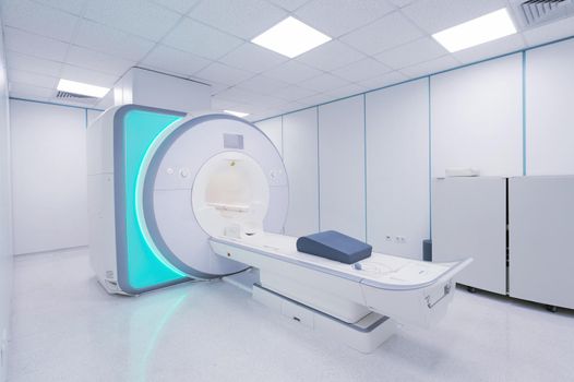 MRI - Magnetic resonance imaging scan device in Hospital. Medical Equipment and Health Care.