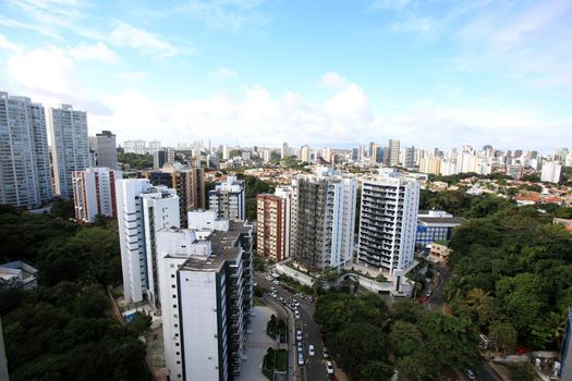 salvador, bahia, brazil - august 29, 2016: Aerial view of residential and commercial buildings in the Itaigara neighborhood in Salvador. In the image you can also see Avenida ACM.