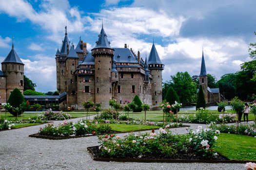 Castle de Haar Utrecht, view of De Haar Castle in Dutch Kasteel de Haar is located in Utrecht Netherlands the current buildings all built upon the original castle, date from 1892 Netherlands