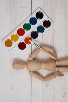 paint mannequin wooden for drawing learning art drawing creative. High quality photo