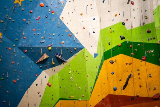 A rock climbing wall for background