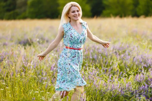 Enjoyment. Free Happy Woman Enjoying Nature. Beauty Girl Outdoor. Freedom concept