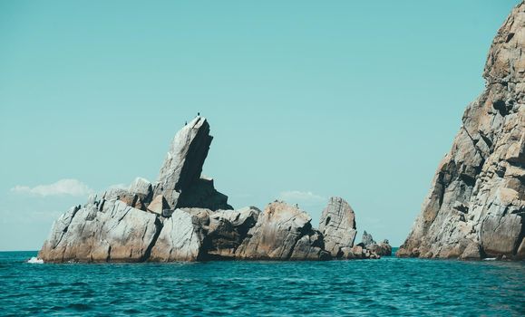 Beautiful seascape, rocks in the sea