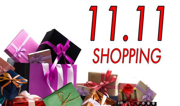 shopping eleventh november. Shopping day concept.