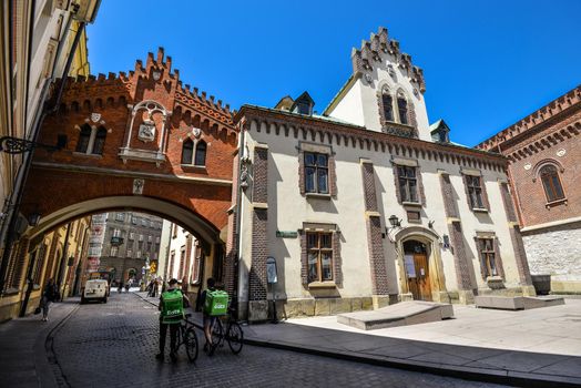 Krakow, Poland - May 20, 2019: The Czartoryski Museum and Library in Krakow old town, Poland