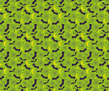 Scary Halloween pattern design illustration for background, copy space