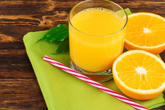 Still life of orange juice