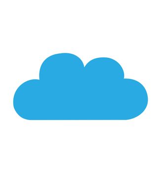 Cloud icon flat isolated on white background vector illustration eps10