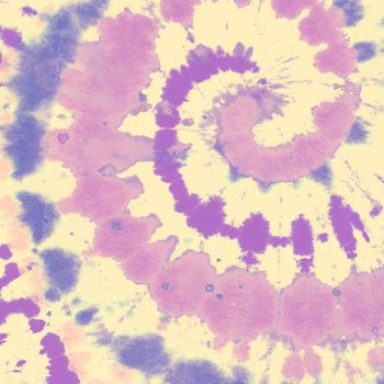 Tiedye Circle. Hippie Spiral. Watercolor Print. Watercolor Roll. Purple Circular Pattern. Grunge Background in 60s Style. Tie Die Circle. Pastel Batik Spiral. Bohemian Pattern. Tye Die Circle.