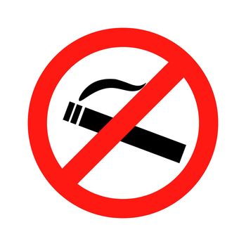 Dont smoke prohibition sign Illustration design on white background