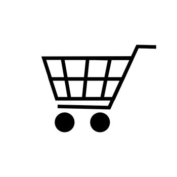 shopping cart icon isolated on white background