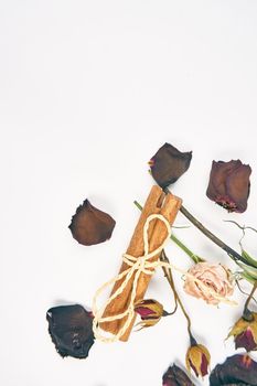 rose petals bouquet of flowers decoration cinnamon beauty. High quality photo