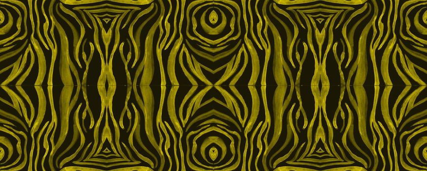 Seamless Safari Wallpaper. Fashion Wildlife Texture. Black Zebra Fur Design. Watercolour Stripes. Tiger Repeat. Safari Ornament. Zebra Skin Print. Watercolour Lines. Luxury Safari Background.