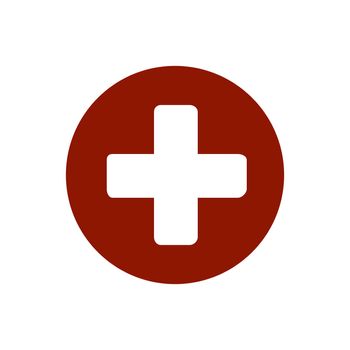 First aid medical sign flat icon for app and website. illustration eps