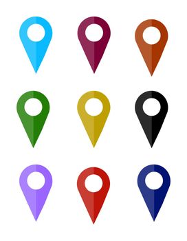 map pin icon , location sign. flat design Illustration