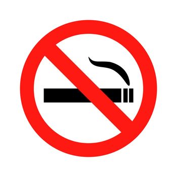 No smoking sign icon illustration on white background