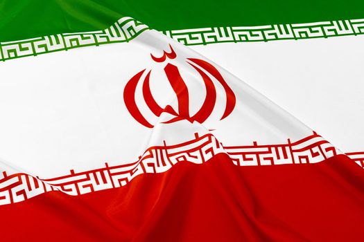 Photo of fabric flag of Iran