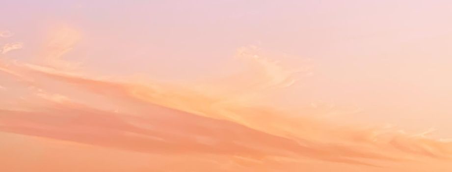 Nature background and pastel colour concept. Romantic sky at sunrise.