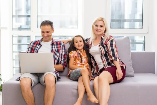 Family spending time together at home