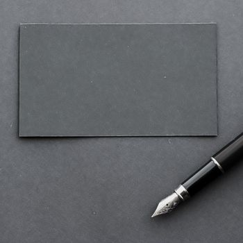 Blank business card for corporate mockup and minimalistic brand identity design.