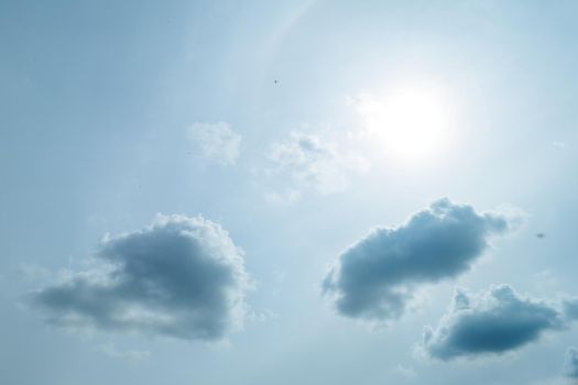 Incredibly beautiful clouds against a sunny blue sky. - Image