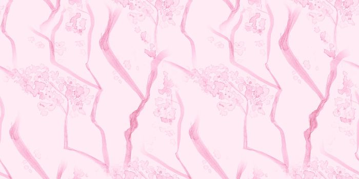 Chinese Flowers. Seamless Rose Illustration. Pastel Asian Leaf Texture. Pink Modern Spring Background. Pastel Flower Chinese. Vintage Sakura Fabric. Japanese Design. Pink Flower Chinese.