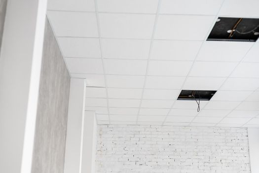 Ceiling and lighting inside office building