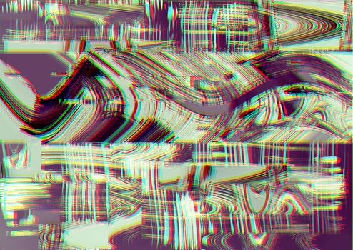 Glitch psychedelic background. Old TV screen error. Digital pixel noise abstract design. Broken pixels glitch. Television signal fail. Technical problem grunge wallpaper. Colorful noise rerto