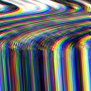 Glitch psychedelic background. Old TV screen error. Digital pixel noise abstract design. Broken pixels glitch. Television signal fail. Technical problem grunge wallpaper. Colorful noise rerto