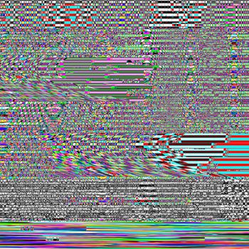 Glitch psychedelic background. Old TV screen error. Digital pixel noise abstract design. Photo glitch. Bad signal. Technical problem grunge wallpaper. Colorful noise.