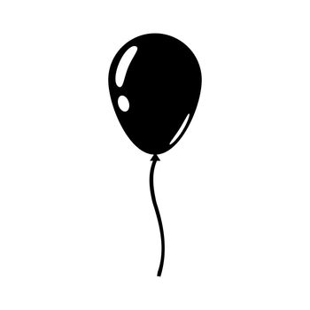 Balloon icon isolated on white background. Flat design illustration