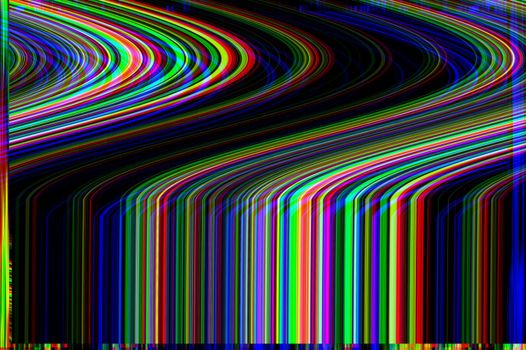 Glitch psychedelic background. Old TV screen error. Digital pixel noise abstract design. Broken pixels glitch. Television signal fail. Technical problem grunge wallpaper. Colorful noise rerto