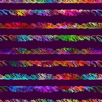 Brush Stroke Line Stripe Geometric Grung Pattern Seamless in Rainbow Color Background. Gunge Collage Watercolor Texture for Teen and School Kids Fabric Prints Grange Design with lines.