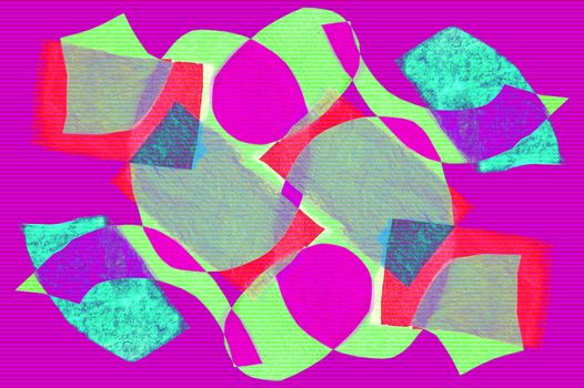 Contemporary art abstract pattern mood board. Handmade collage made of paper cut clippings. Mixed media texture background. Trend art, creative zine culture. Modern pop art.
