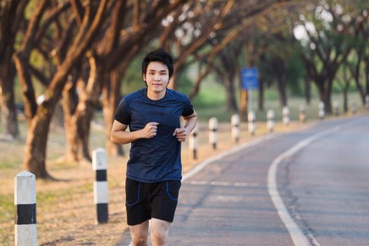 fitness man running in the park