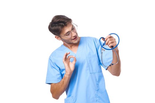 nurse health care treatment stethoscope examination isolated background. High quality photo