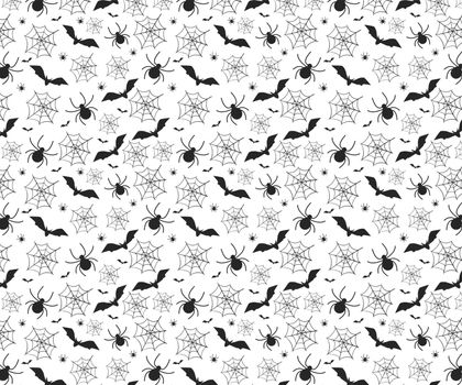 Scary Halloween pattern design illustration for background, copy space