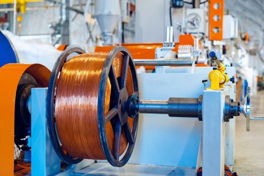 Inside the new factory manufacturing electrical cable.