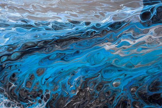Abstract texture of liquid acrylic art. Part of image.