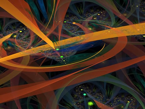 Imaginatory lush fractal texture image abstract background