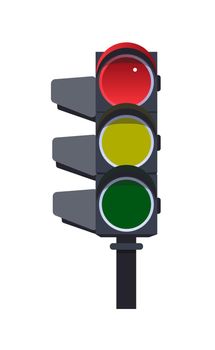 red traffic lights. illustration isolated on white background