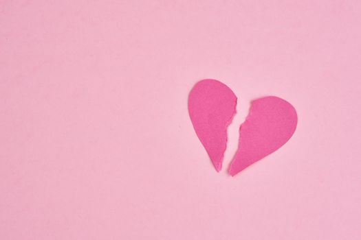 valentines paper heart romance holiday pink background. High quality photo