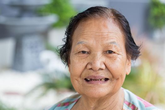 close up of senior adult women smiling