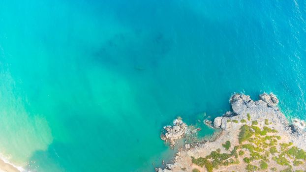 Beautiful greek seascape at sunny day. Place of Crete