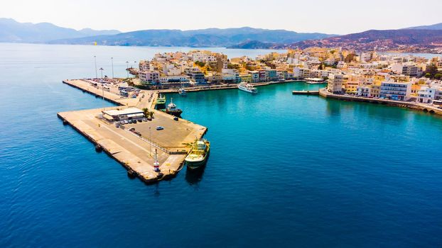 Agios Nikolaos embankment in Crete, Greece